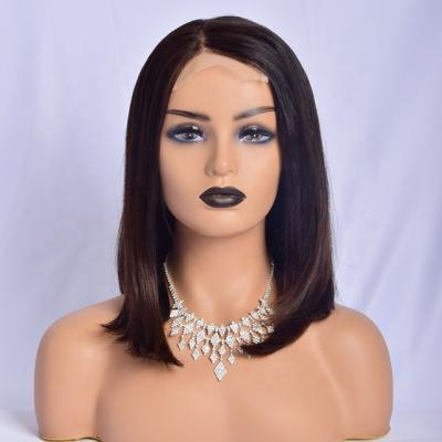 China Wholesale Hair Lace Front Wigs For Natural Black Bob Human Hair Wigs 13*6 Body Wave Short 130-150% Density for sale