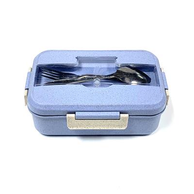 China Wheat 2022 Hot Food Grade Portable Thermal Biodegradable Thermal Adult Eco Style Freshness Storage Amazon Selling Straw Bento Lunch Box Plastic Wheat for sale