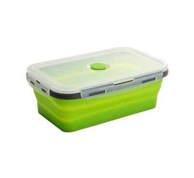 China New Freshness Keeping Amazon Food Grade Microwave Safe Take Away Folding Silicone Lunch Box Adult Kids Children School Food Storage Container for sale