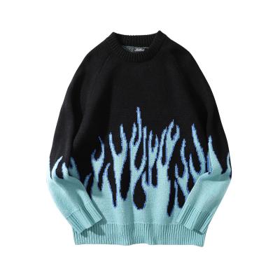 China Sweater Wholesale Mens Jacquard Acrylic Cotton Knit Sweater Custom Knitted Mens Sweater for sale