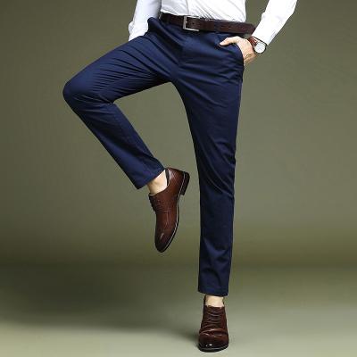 China Plus size spring and summer men's business casual dress fifties slim straight loose pants engender men's trousers for sale