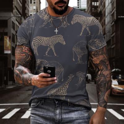 China 2021 New QUICK DRY Men's T-shirt Summer Fashion 3D Round Neck Short Sleeve Tops Smoke Shirt Fashionable Men's T-shirt for sale