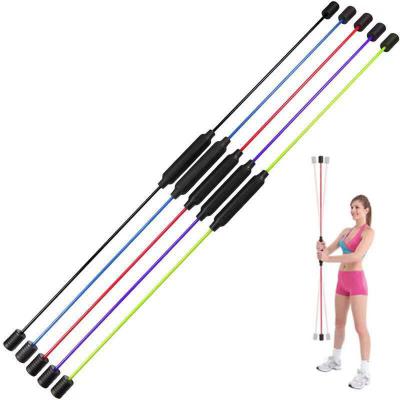 China Wholesale Durable Fitness Multi Function Exercise Elastic Training Stick Vibrating Rod Aspen Yoga Wand for sale