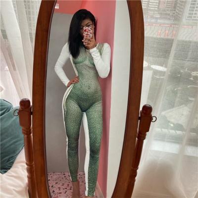 China Wholesale Anti-wrinkle Yard Spring Ladies Jumpsuits Jumpsuits Custom Track Pants Printed High Waist Rompers Womens Jumpsuit With Side Stripe for sale