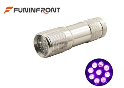 China 9 Lamps 395nm Black Light LED Flashlight, Pocket Size UV Torch Using AAA Battery for sale