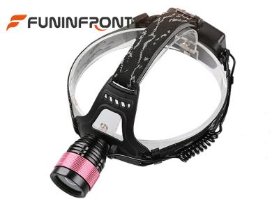 China CREE T6 Outdoor Zoomable Led Headlamp, Water Resistant Bicycle Headlights for sale