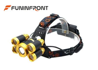 China 5000LMs Adjustable Focus Outdoor CREE LED Headlamp, 4 Gears Bicycle Zoom Lights for sale