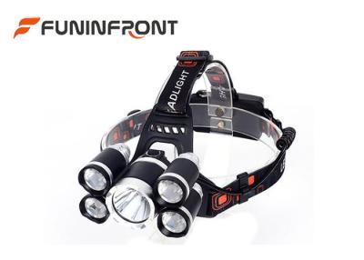 China 3000 LMs 5 LEDs Outdoor Cree Led Headlamp for Outdoor Emergency Camp Fishing for sale