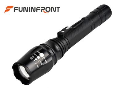 China 1000 Lumens CREE T6 t Zoom LED Flashlight Torch Work with 2 Pieces 18650 Battery for sale