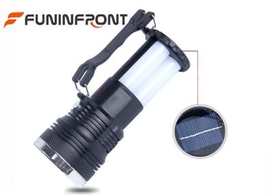 China Solar Power Panel Rechargeable Camping LED Lights Flashlight With Folding Handle for sale