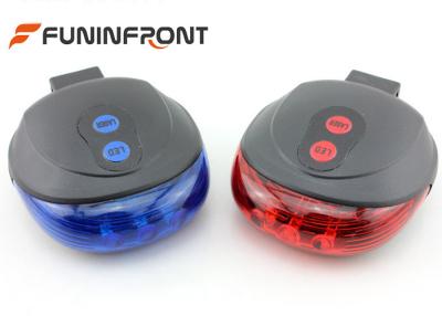 China 5LEDs Laser 7 Flashing Mode Red LED Rear Lights , Blue LED Bike Tail Lamp For Cycling for sale