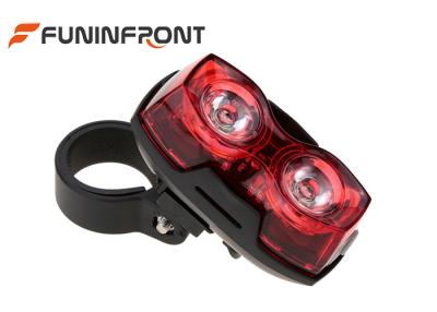 China 2 LEDs Red Bike Light , 3 Mode Flashing Lamp Safety Warning Rear Cycle Lights for sale