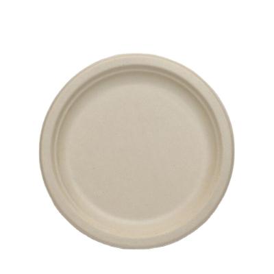 China 8.6 Inch Sugar Cane Bagasse Biodegradable Plate Custom Eco Friendly Paper Plates for sale