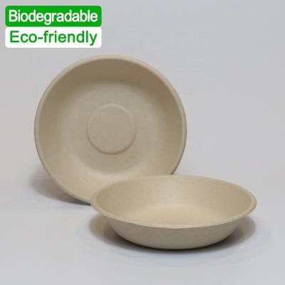 China Biodegradable Manufacturer Sugarcane Bagasse Products Compostable Pulp Dinner Dish Biodegradable Disposable Bowl With Lid for sale