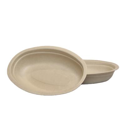 China Biodegradable Compostable Mixing Bowls Eco-friendly Wholesale Mixing Bowls Eco-friendly Mixing Bowls Pulp Sugar Cane Pulp Oval Bowl for sale