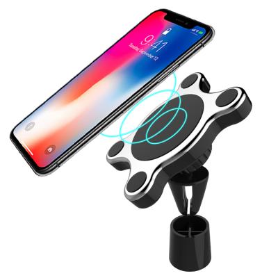 China Auto Phone Holder Car Pods Factory Wholesale Price Adsorption Wireless Powerbank Charging Radio for sale