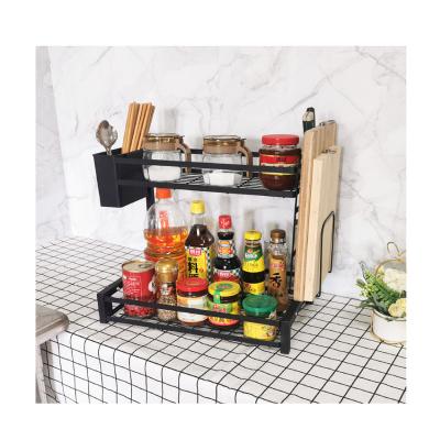 China China Wholesale Fashionable Simple Easy Assembly Sustainable Style Hollow Storage Rack Kitchen Storage Square Rack for sale