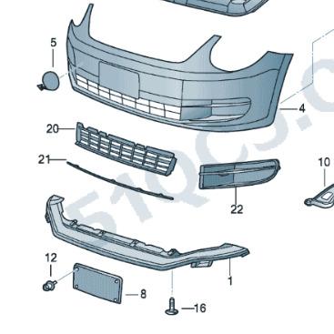 China Plastic FR.BUMPER Set OE: 5C507217AJ 5C5807671L 5C584661/662K 5C580903E For VW Beetle 2014~ for sale