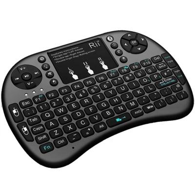 China 2.4G Rii i8 Mini Shockproof Backlit Wireless Keyboard Touchpad Handheld Keyboard For Smart TV for sale