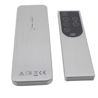 China TV Factory Customized 8 Keys Slim Aluminum Case Remote Control for sale