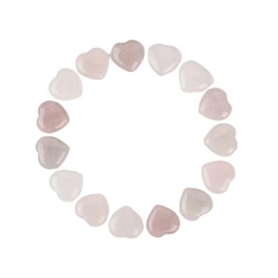 China China Rose Quartz Heart Shaped Pink Processing High Quality Crystal Carved Love Healing Gemstones for sale