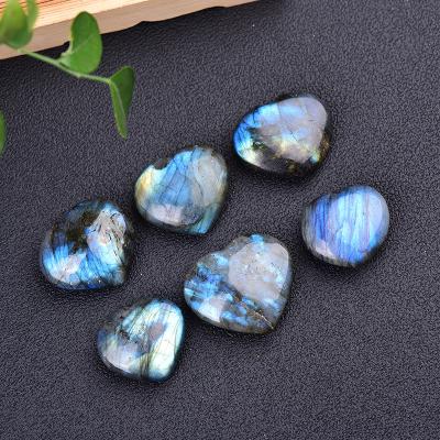 China China wholesale natural high quality crystal stone carving labradorite heart for home decor for sale