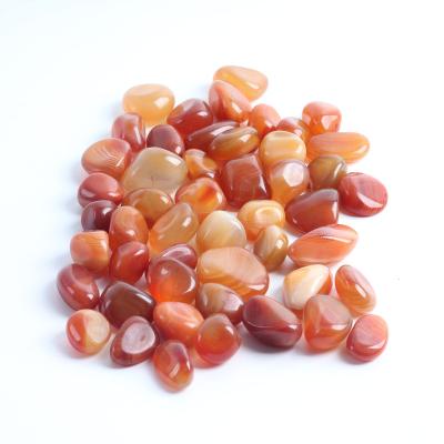 China China Bulk Wholesale Natural Gemstones Crystal Red Carnelian Tumbled Stone For Decor for sale