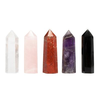 China China Crystal Tower Wand Spiritual Carve Craft Crystal Quartz Healing Crystal Point for Decor for sale