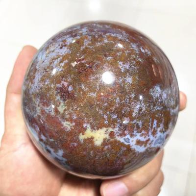 China China Wholesale Natural Ocean Jasper Quartz Healing Stone Crystal Ball Sphere For Home Decoration for sale