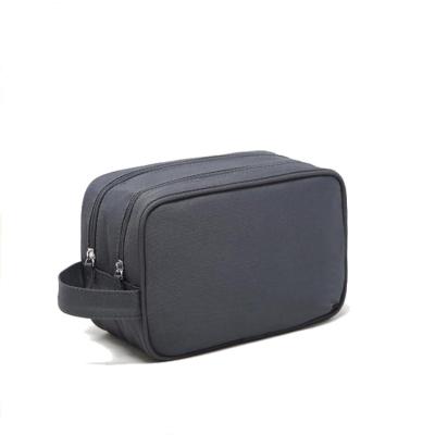 China Fashion Double Layers Polyester Wash Pocket Business Mini Travel Bag For Men for sale