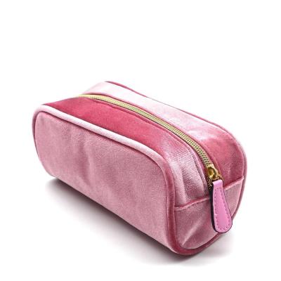 China Storage bag. Customized Velvet Pink Color Small Cosmetic Bag for sale