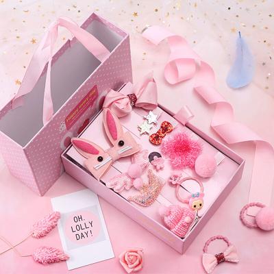 China Popular High Quality Hair Accessories GIFT BOX Kids Hairpin Hair Ring For Set With Colorful Hair Pins FOR SALE for sale