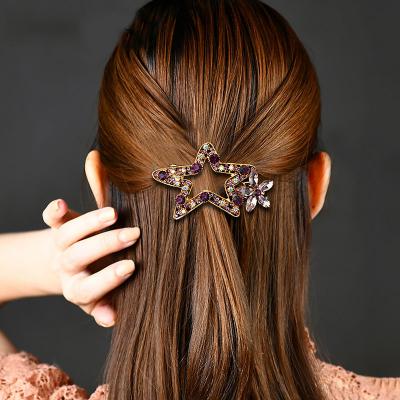 China Hair Accessories 6*4CMHairgrips Bridal Hair Accessories Hair Clip Set Luxury Soft Crystal Non Slip Metal Korean Custom Gifts for sale