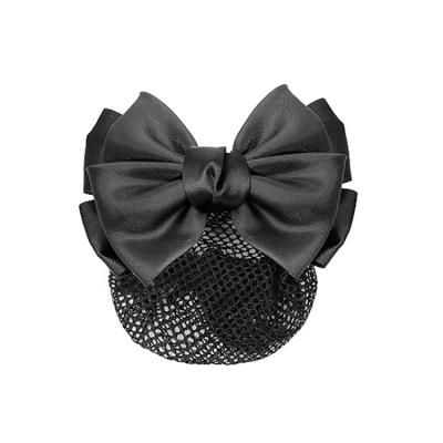 China Hot Selling Hair Accessories Double Bow 10cm Bride Hair Net For Hair Bundles for sale