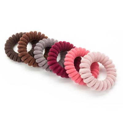 China Hair accessories Korean telephone line hair loop flannel fabric hair ring hair tie band elastic for sale