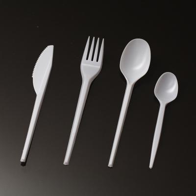 China Disposable Plastic Cutlery Set Party Wedding Restaurant Knife Fork Spoon Eco-friendly High Quality Baby Disposable Wholesale for sale