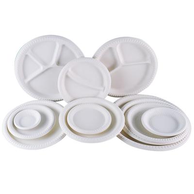 China Low Price Disposable Hot Round Plastic Disposable Compartment Restaurant Divider Dishes Sale Plastic Fruit Dish for sale