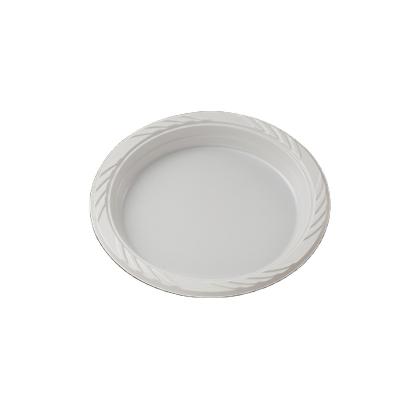 China 2022 New Arrival Disposable Dinner Set White Round Luxury Fine Bone Bone Plastic Plate Bone PS Dish for sale