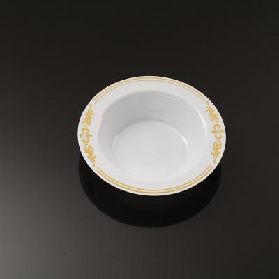 China Disposable Factory Directly Eco-Friendly Pattern Plastic Round Hot Punch Crown Time Use Bowl Ramen Bowl Set for sale