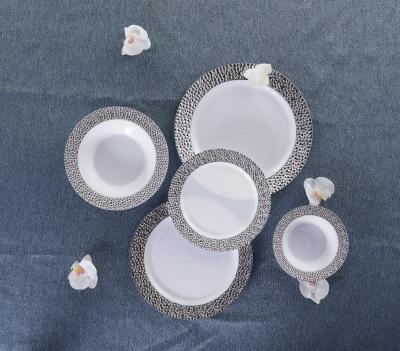 China Factory Direct Disposable Plastic Pearl Dish Disposable Dessert / Flat Appetizer Plastic Dish for sale