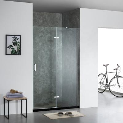 China Modern Frameless Brass Swing Hinge Shower Door for sale