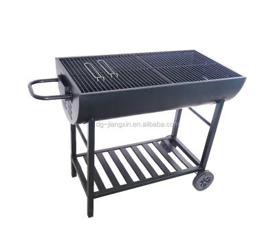 China Easily Assembled Large BBQ Charcoal Grills Half Oil Can Charcoal Grill Rack BBQ Grills for sale