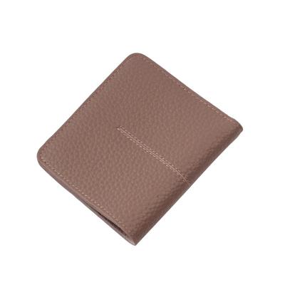 China Waterproof Cheap Slim Wallet Women Purse Card Holder Genuine Leather Wallet Small For Sale for sale