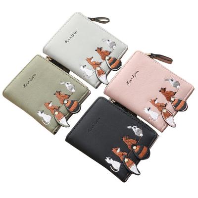 China PU Zipper Pocket Waterproof Slim Coin Wallet For Women for sale