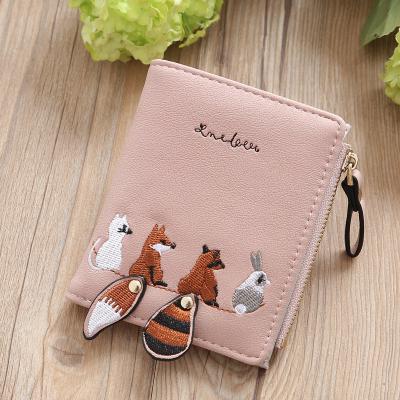 China 2021 RFID Women Fashion Mini Wallet Women Short Cute Ladies Short Wallets for sale