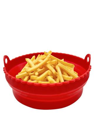 China Factory Supply Food Grade Rubber Pad Air Fryer Silicone Pot Viable Heat Resistant Reusable Liner Baking Tray Mat Basket for sale