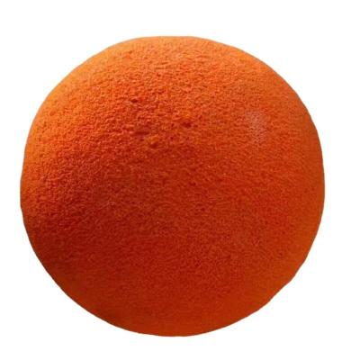 China OEM Natural Rubber Elastic 5mm-60mm Foam Vibrating Balls Vibration Balls Orange Screen Coarse Orange Rubber Cleaning Ball For Concrete Pumping Pipe 4 Plug for sale