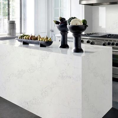 China Factory Selling Traditional Whole Artificial Stone Slab Liters Quartz Countertops White Quartz Vanity Countertop Table for sale