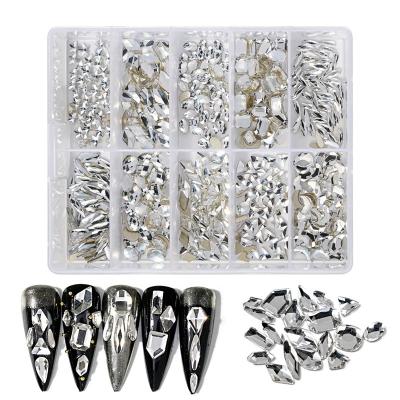 China China factory wholesale good quality ab crystal nail crystals rhinestones wholesale clear and ab color nail crystals rhinestones wholesale volume for sale