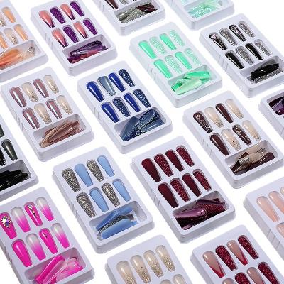 China Nails Press On Nails New Women Fantasy Long Coffin Ballerina Artificial Nails Press On Nails for sale